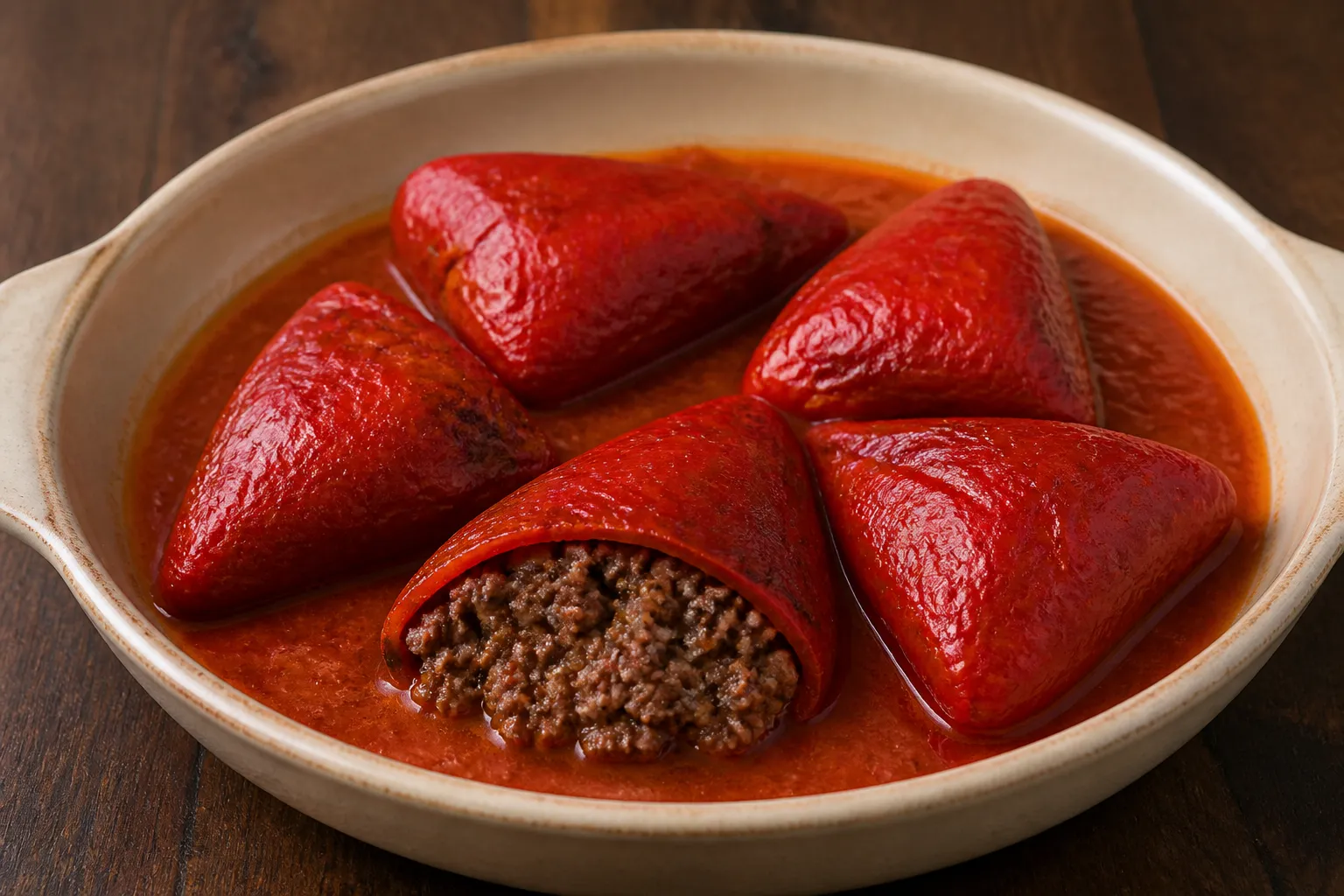 Pimientos del piquillo rellenos de carne