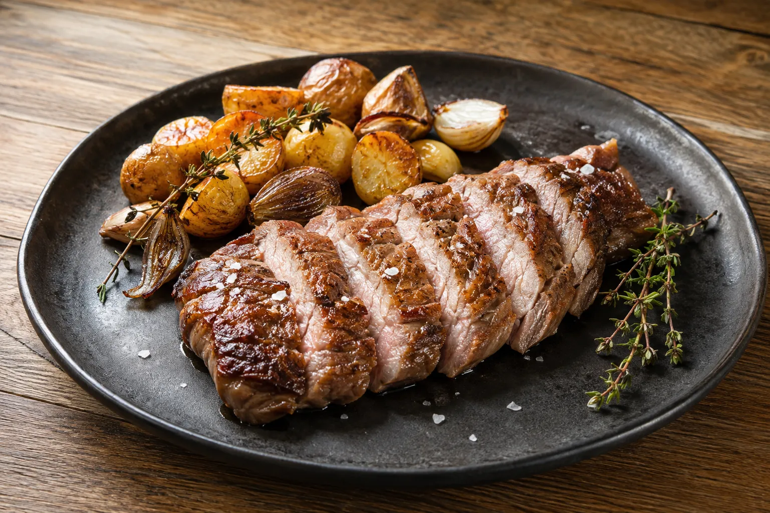 Pluma de cerdo al horno con patatas