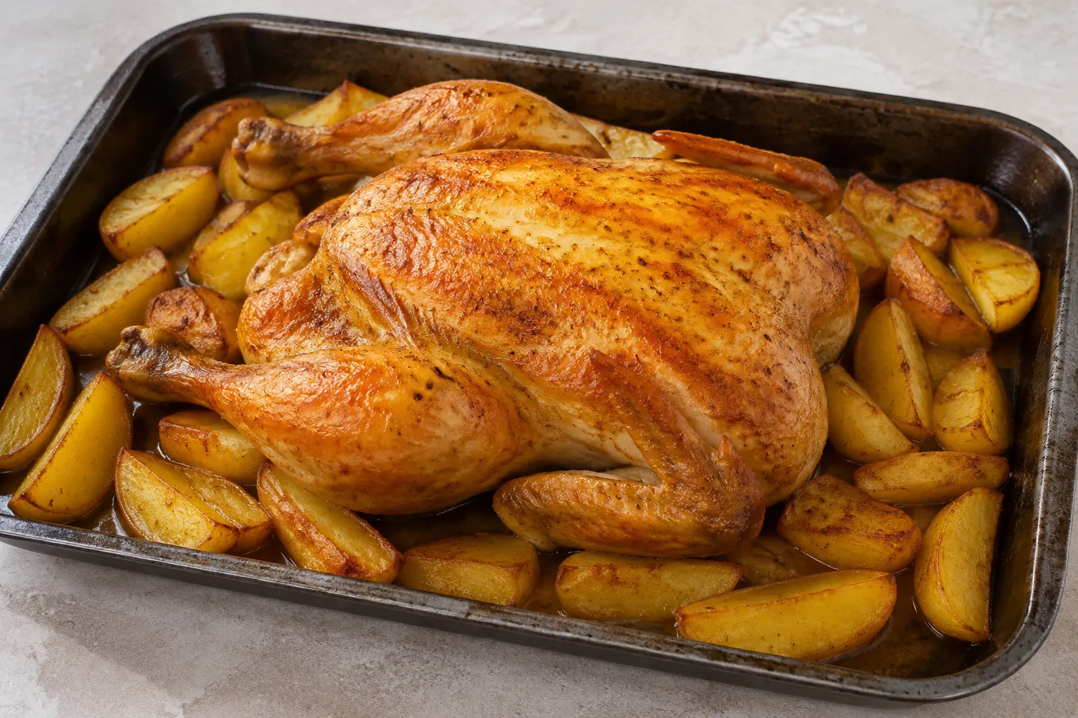 Imagen de la receta Pollo al horno con patatas