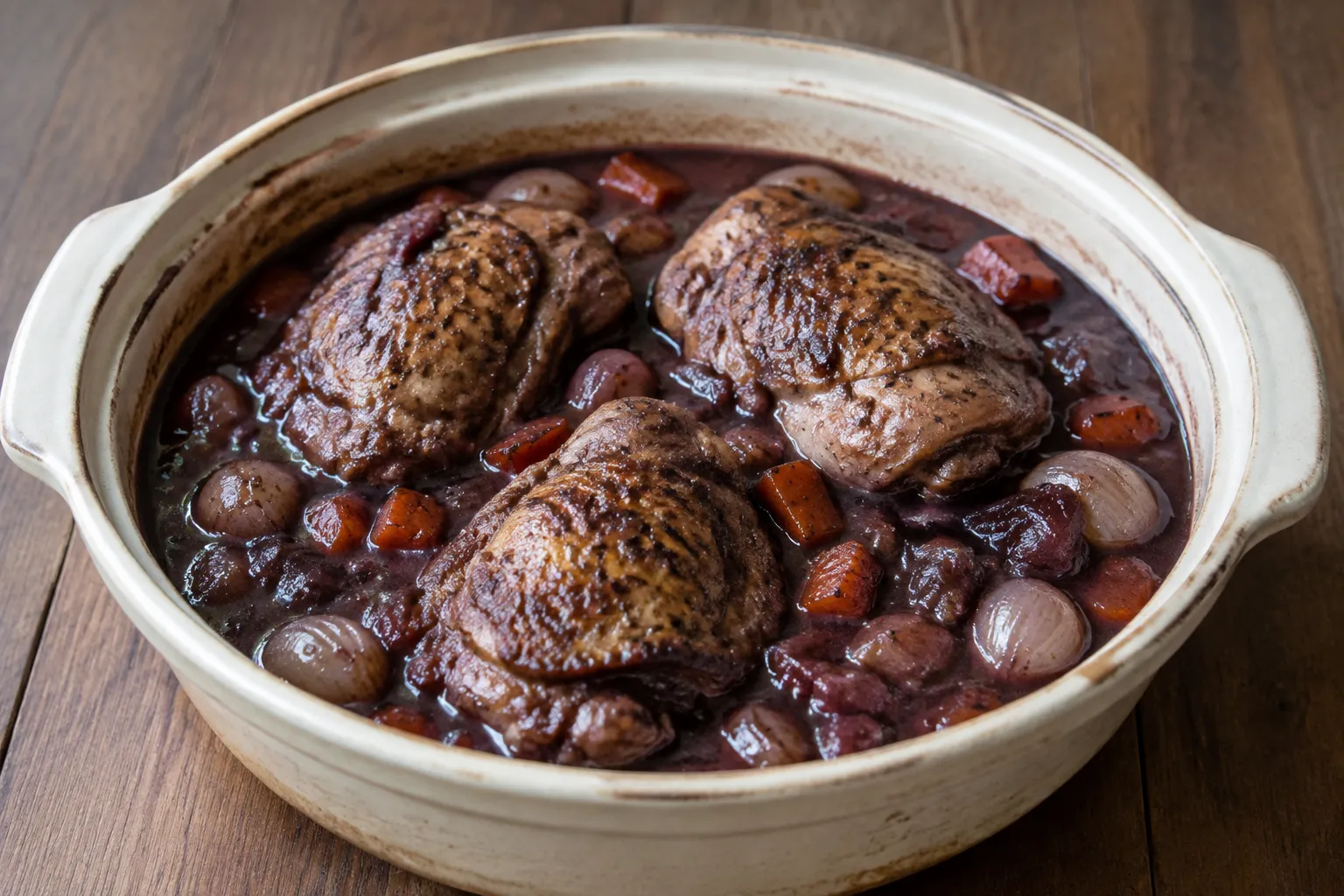 Imagen de la receta Pollo al vino tinto