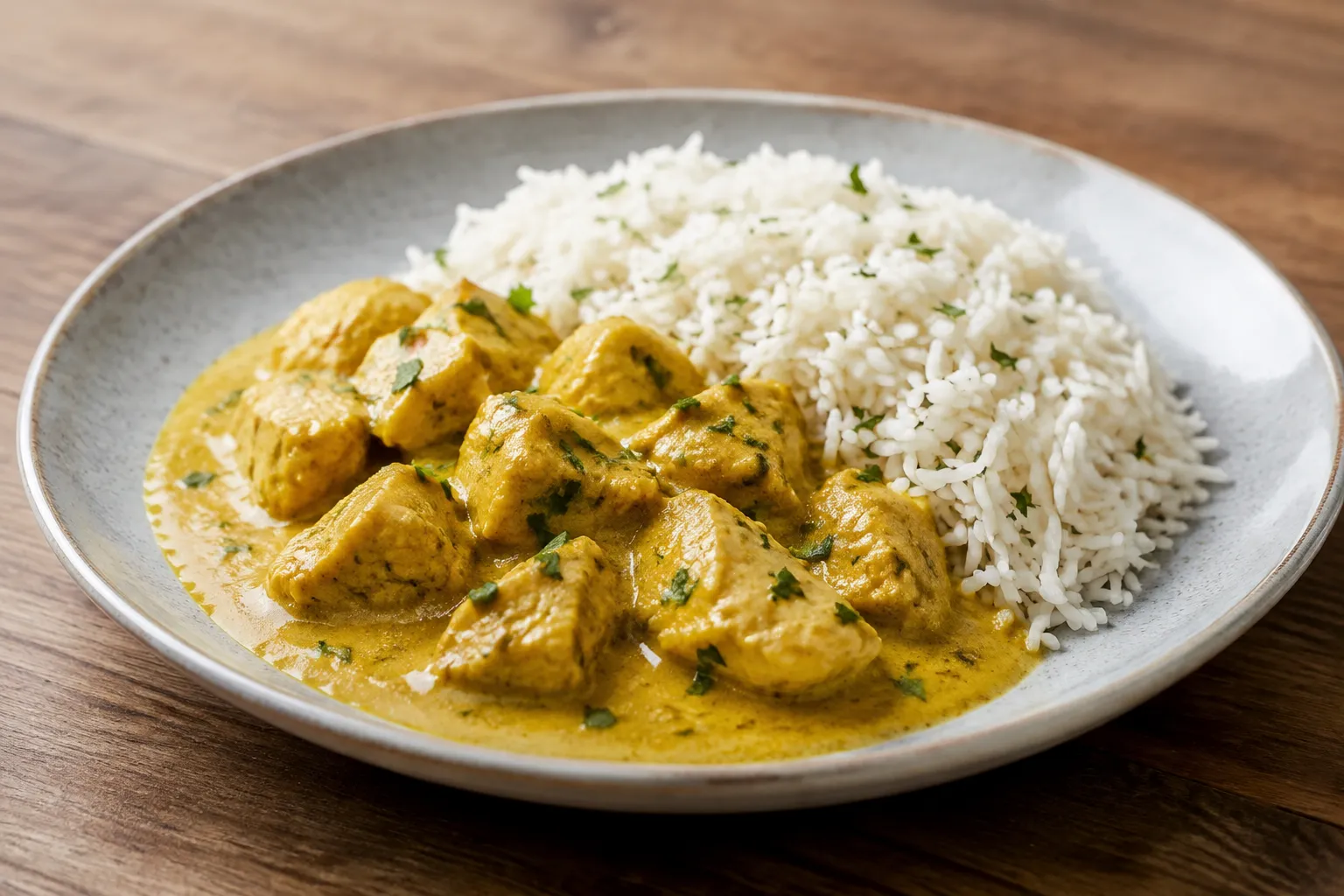 pollo curry con arroz basmati