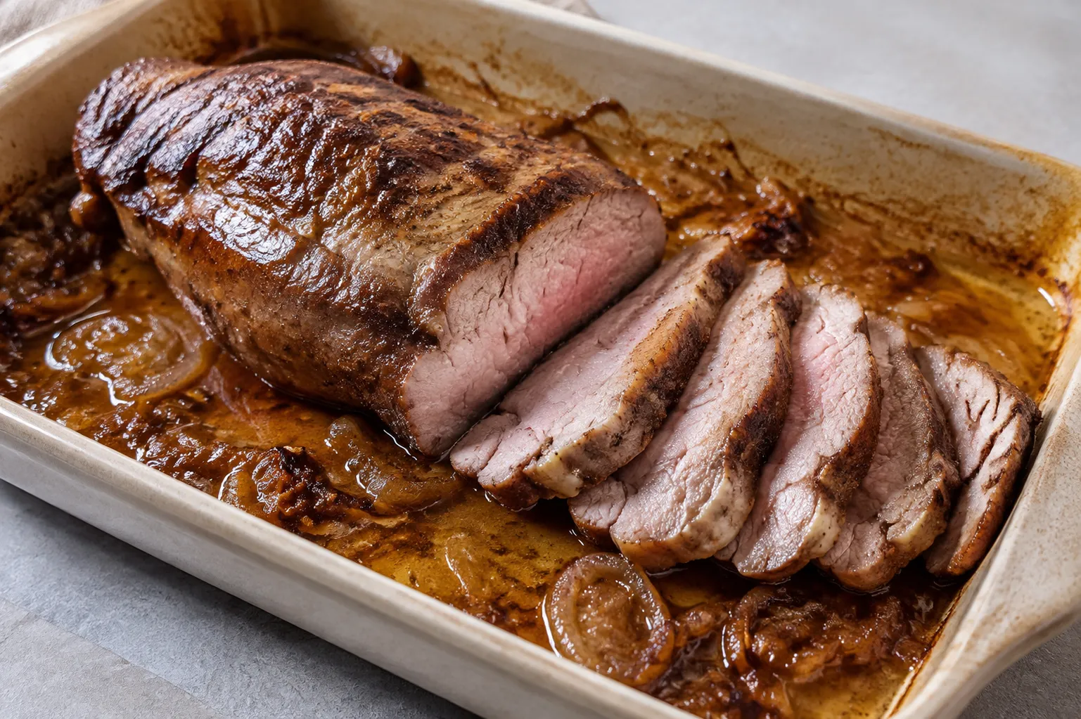 Presa de cerdo al horno