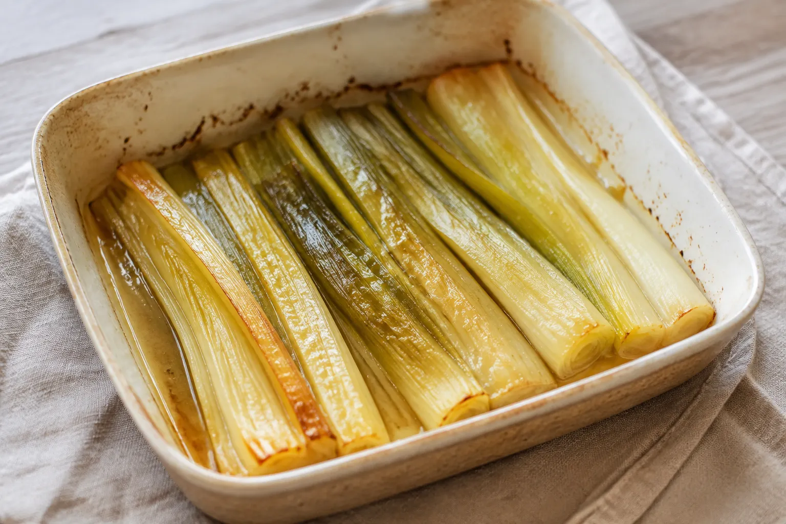 Puerros al horno