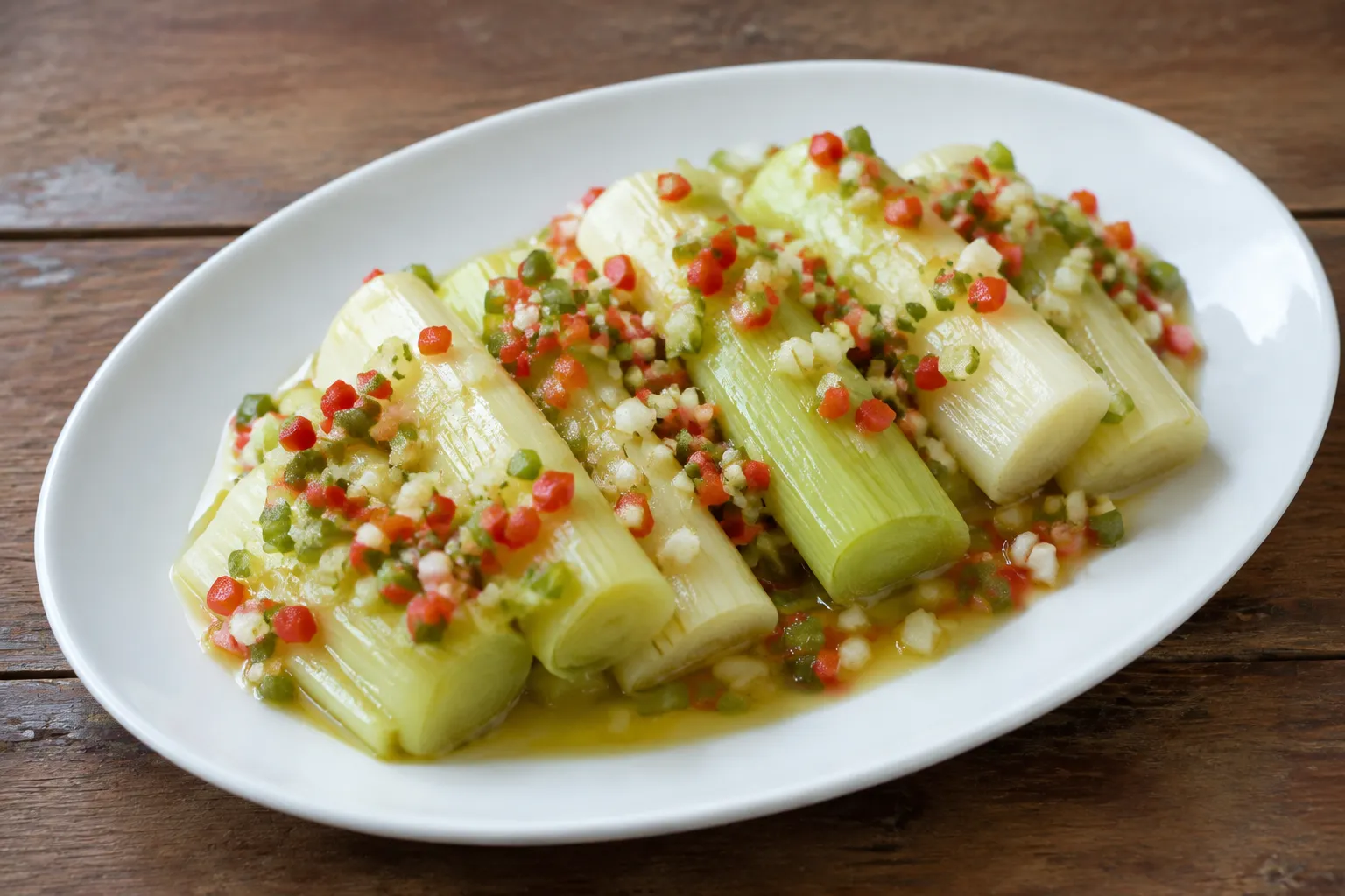Imagen de la receta Puerros con vinagreta