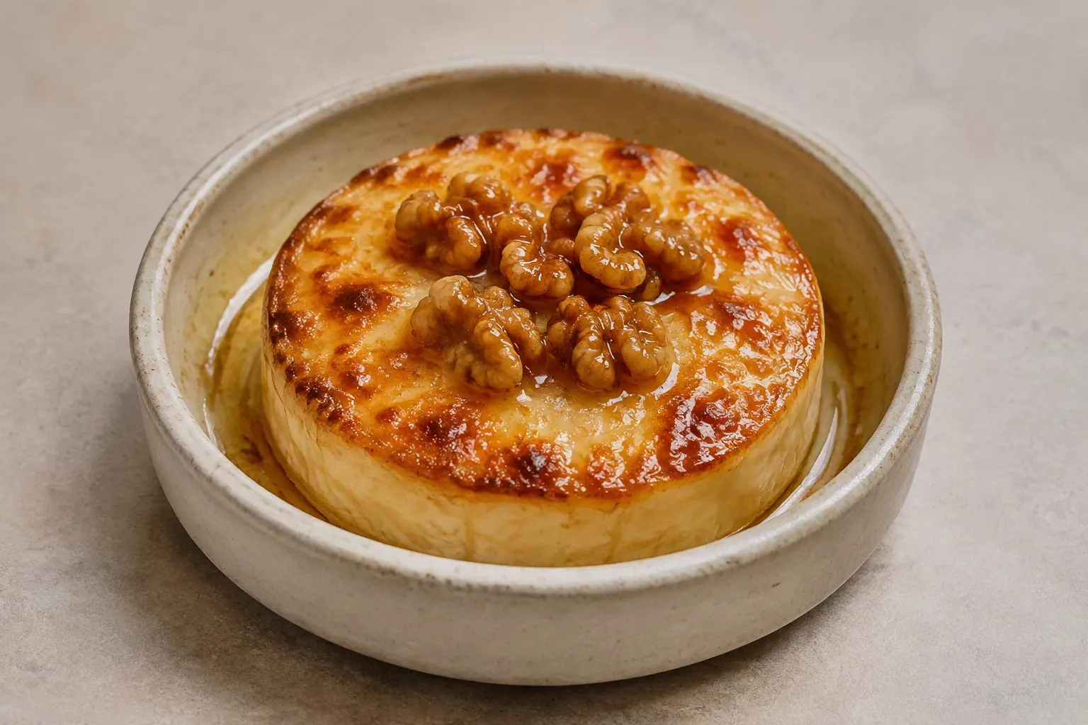 Imagen de la receta Queso de cabra gratinado con miel y nueces