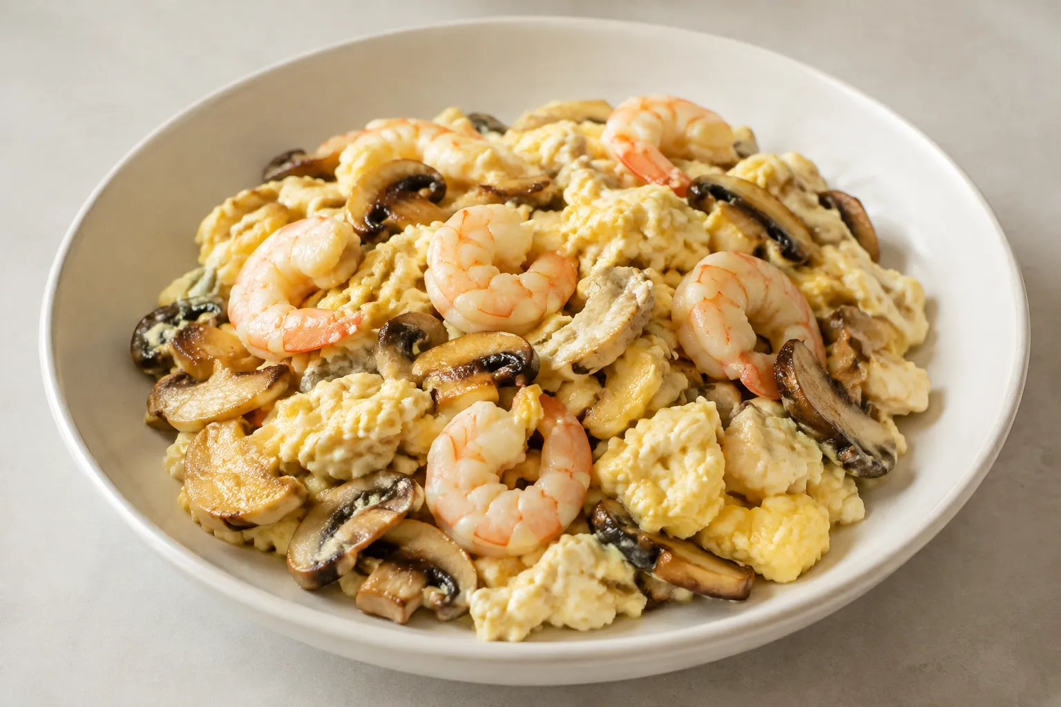 Imagen de la receta Revuelto de setas y gambas