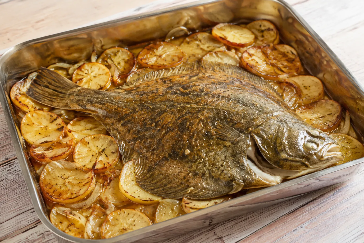 Rodaballo al horno
