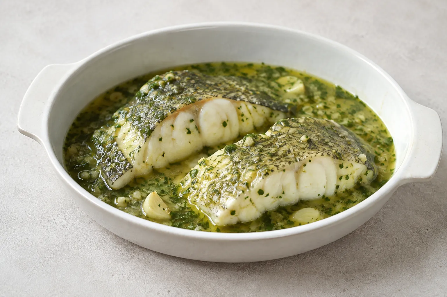 Rodaballo en salsa verde