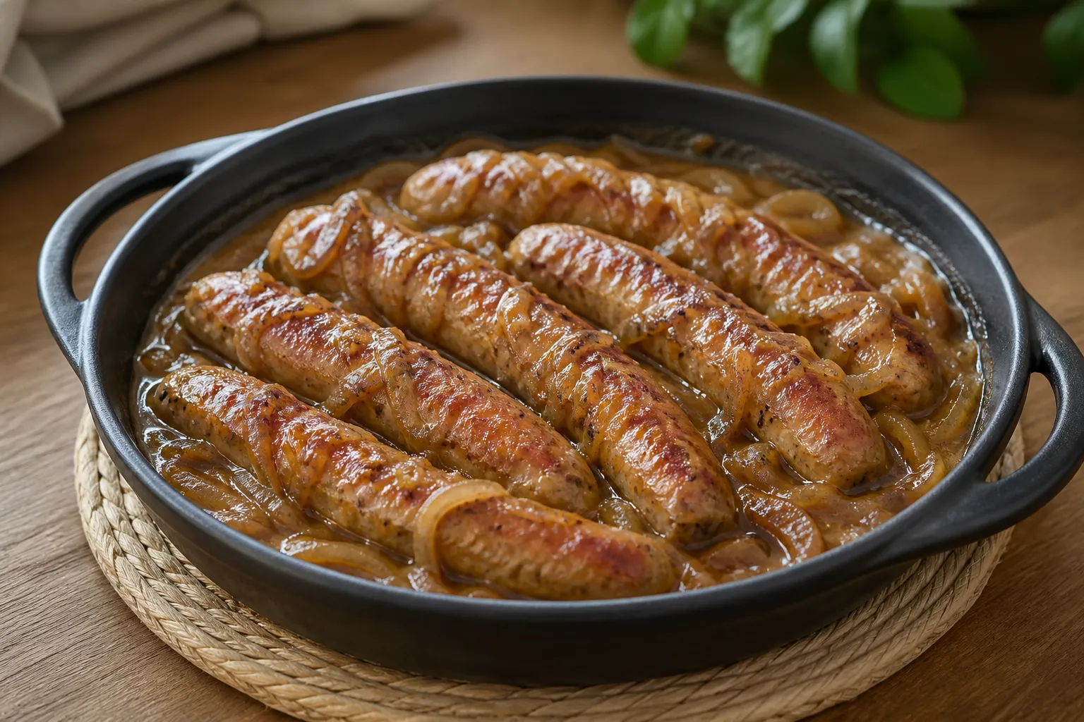 salchicha salsa cebollas
