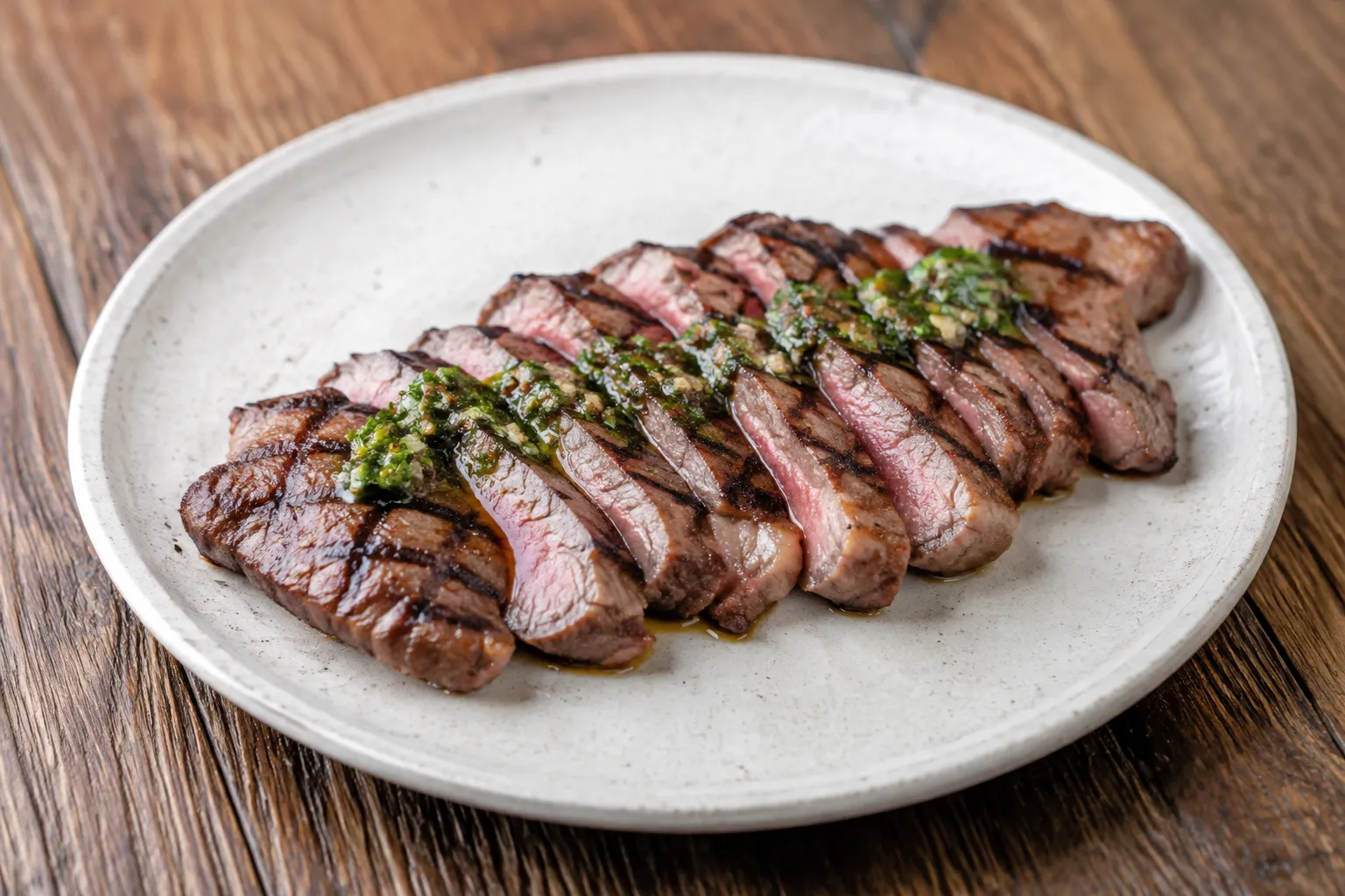 Secreto a la parrilla con chimichurri