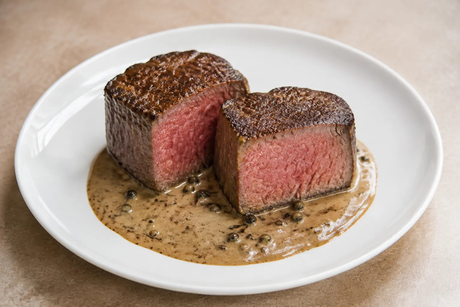 Imagen de la receta Solomillo de ternera a la pimienta