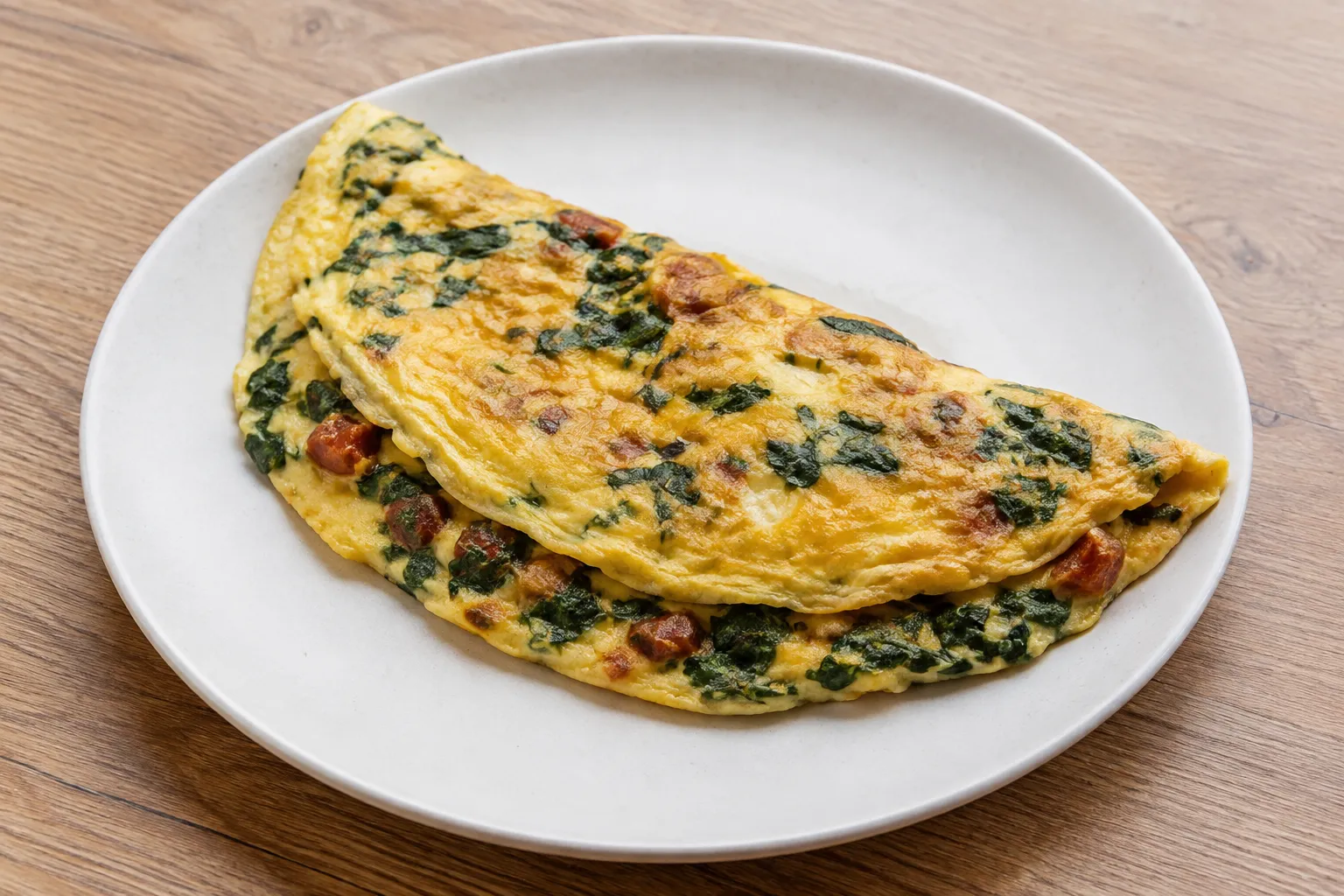 Imagen de la receta Tortilla de grelos y chorizo