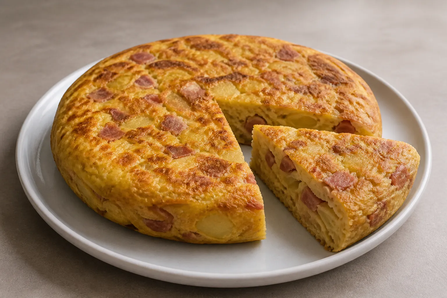 Imagen de la receta Tortilla de patatas con lacón