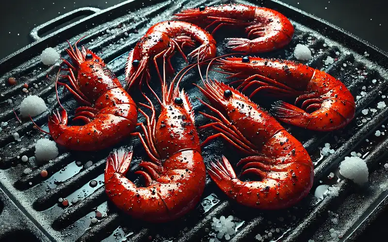 Carabineros a la parrilla con limón