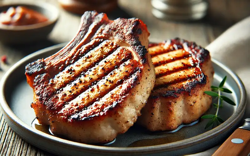 Chuletas de cerdo a la plancha