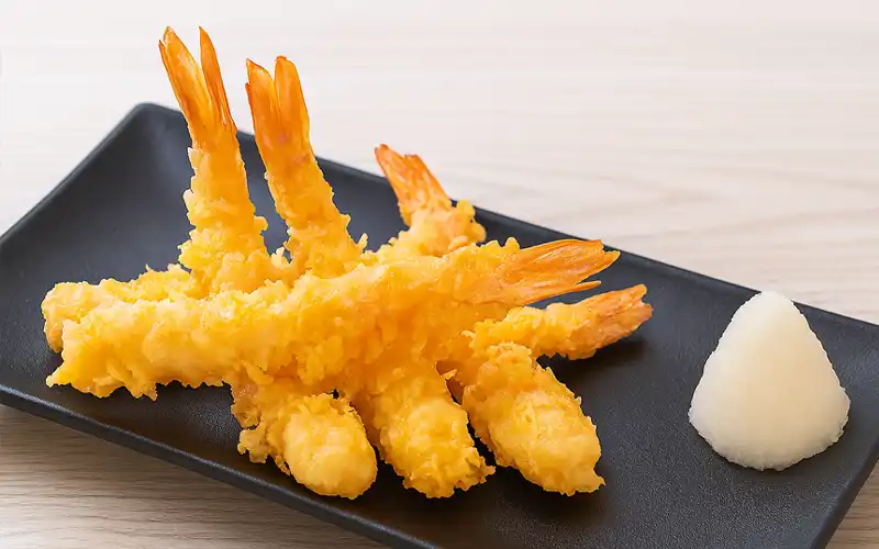 Cigalas en tempura