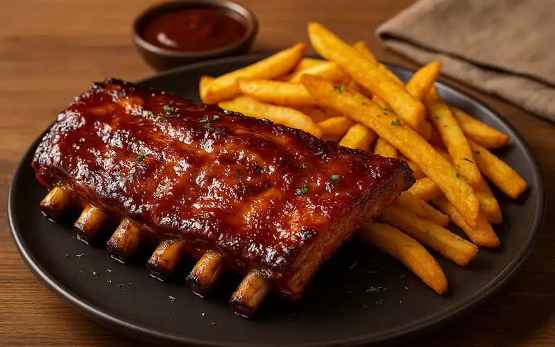 Costillas miel mostaza