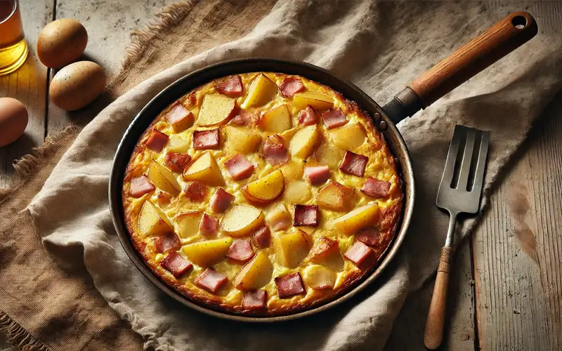 Frittata de patata y jamón