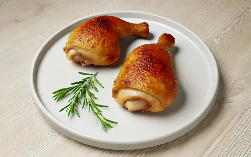 Muslos de pollo asado