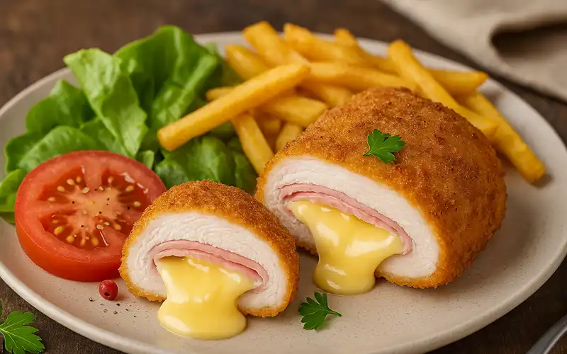 Pechugas de pollo rellenas de jamón y queso