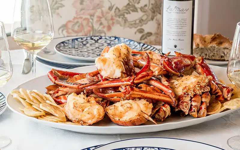 Centolla en Porto dos barcos