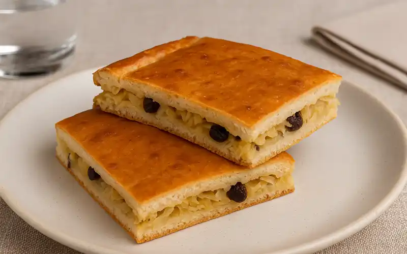 Empanada de Bacalao con Pasas