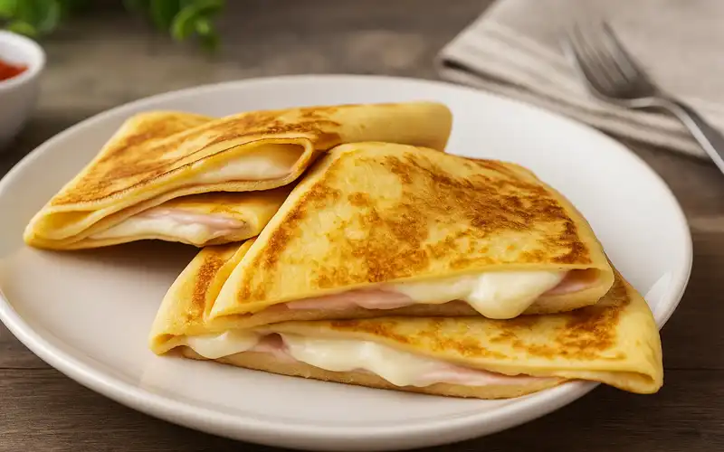 Crepes de jamón y queso