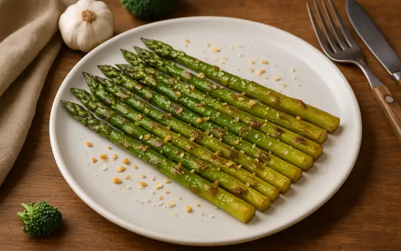 Esparragos trigueros hechos en airfryer