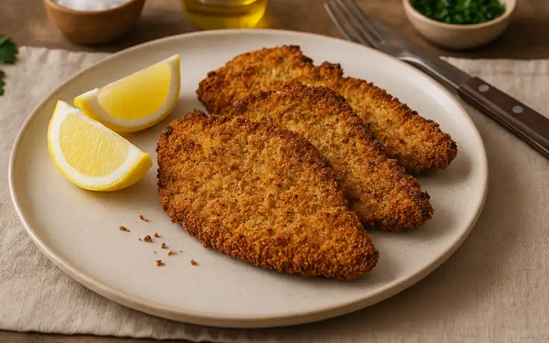 Milanesa empanada al horno