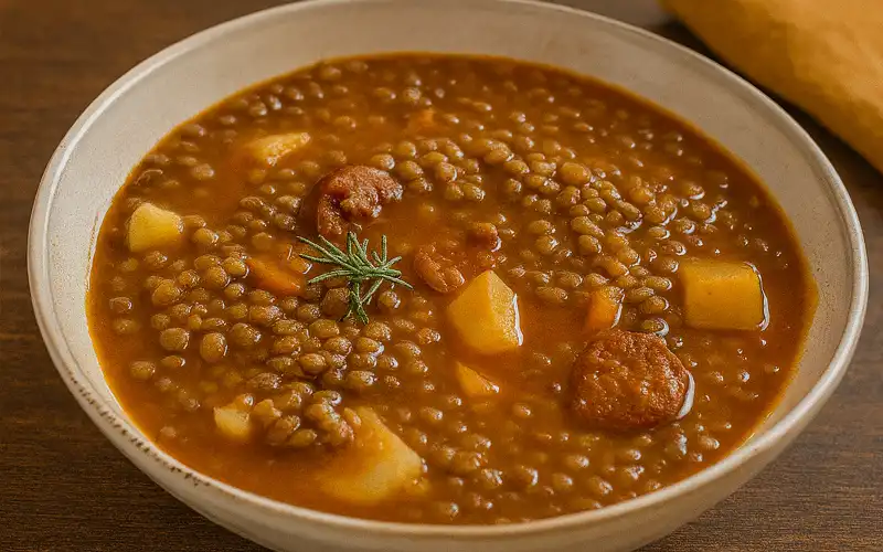 Lentejas caseras con chorizo, la receta de la abuela