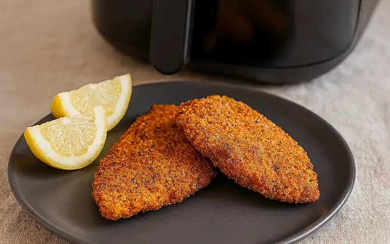Pechugas empanadas hechas en airfryer
